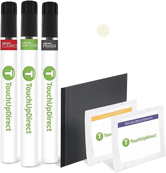 TouchUpDirect 070 Blizzard Pearl Tricoat Compatible with Toyota Exact Match Touch Up Paint Brush - Platinum Kit