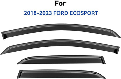 Window Visors Rain Guards for Ford EcoSport 2018 2019 2020 2021 2022, Out-Channel Window Vent Wind Deflectors Visors Shades for 18 19 20 21 22 EcoSport