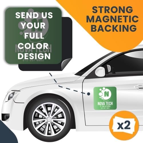 Magnet Me Up Customizable and Personalized Automotive Magnet Decals (12" Square)
