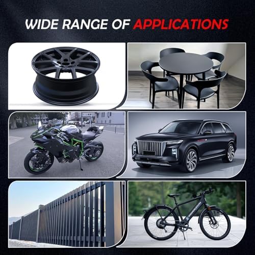 Gloss Black Wheel Repair Kit | Touch Up Paint Pen for Rim Scratches & Curb Rash | Quick-Dry, 2X Adhesion on Alloy/Chrome Wheels