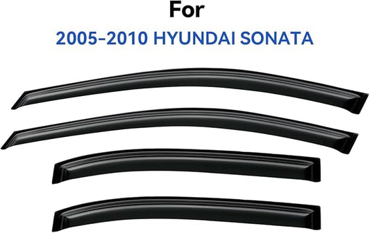 Window Visors Rain Guards Shield for 2006-2010 Hyundai Sonata, Out-Channel Window Vent Wind Deflectors Visors Shades for 06-10 Sonata