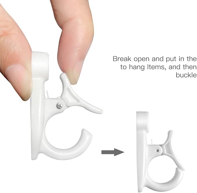 Light Hanger Hooks,String Light Hooks,Screw-in Hooks for Hanging String Lights and Wire,Plants,Wind Chimes,Plastic,White,20 Pack