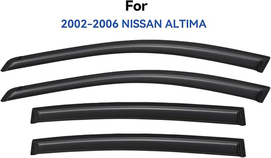 Window Visors Rain Guards for 2002 2003 2004 2005 2006 Nissan Altima, Out-Channel Window Vent Wind Deflectors Visors Shades for 02 03 04 05 06 Nissan Altima