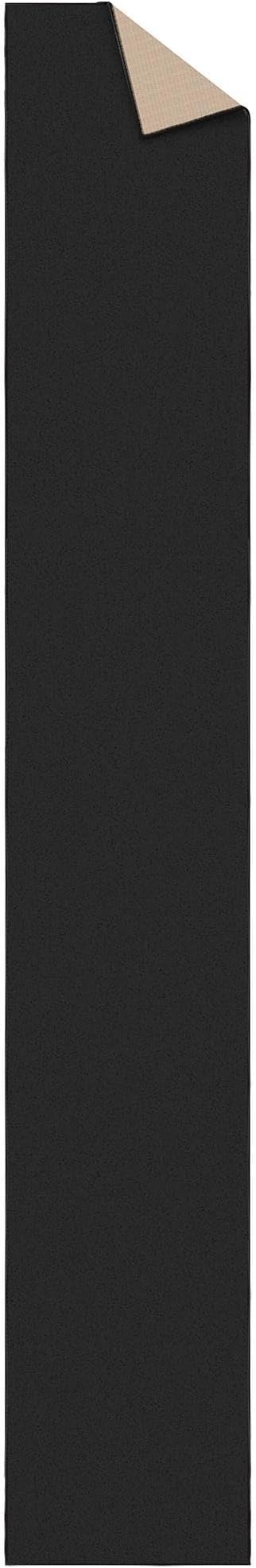 Ottomanson Hallway Runner Rug 1'10" x 12' Non Slip Solid Area Rugs Easy to Clean Laundry Rug Runner Durable & Pet Friendly Floor Carpet Runners for Hallways Entryway Living Room Kitchen, Black