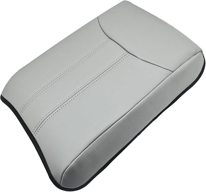 Muslogy Center Console Cover Compatible with Honda Pilot 2023 2024 2025, 2024 2025 2026 Ridgeline/Passport Accessories Armrest Pad Lid Cushion Console Protector Vegan Leather Extra Soft(Gray)