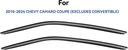 Window Visors Rain Guards Shield for 2010-2024 Chevy Camaro Coupe, Out-Channel Window Vent Wind Deflectors Visors Shades for 10-24 Camaro (Excludes Convertible)