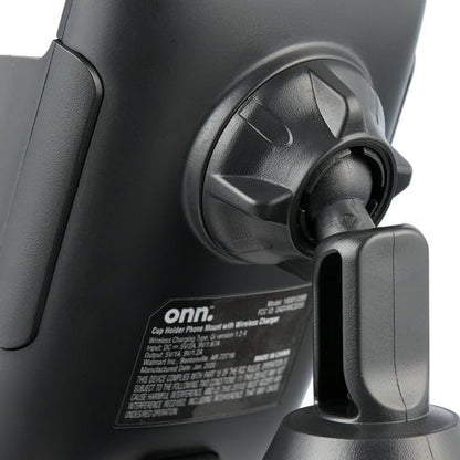 Cup Holder Phone Mount with Wireless Charger, Multi-Angle Rotation, Quick-Push Release Button, Lightweight