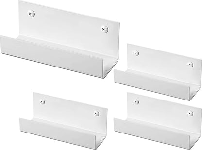 Blulu 4 Pieces Wall Mount Ladder Wall Wheelbarrow Hanger Steel Garage Storage Hook Wheelbarrow Hanger Heavy Duty Garage Storage Organizer for Hang Ladders Carts Chair Bicycle(White)