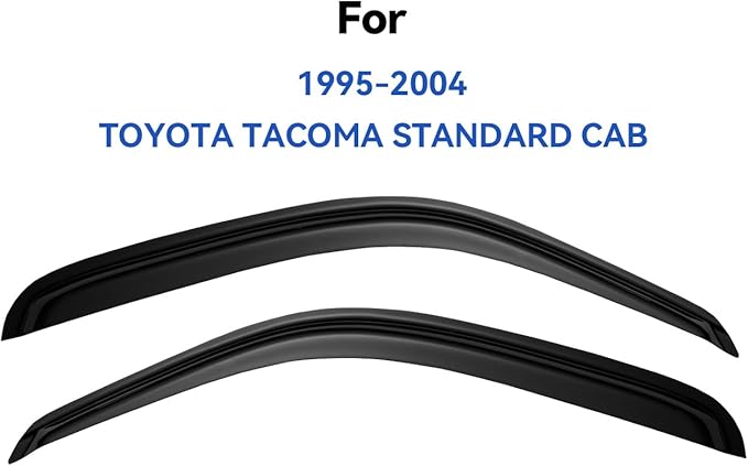 Window Visors Rain Guards for 1995-2004 Toyota Tacoma Regular Cab, Out-Channel Window Vent Wind Deflectors Visors Shades for 95-04 Tacoma Standard/Access Cab, 2PCS