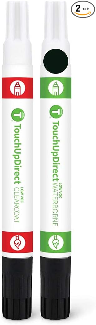 TouchUpDirect 202 Black Compatible with Toyota Exact Match Touch Up Paint Combo - Essential Kit
