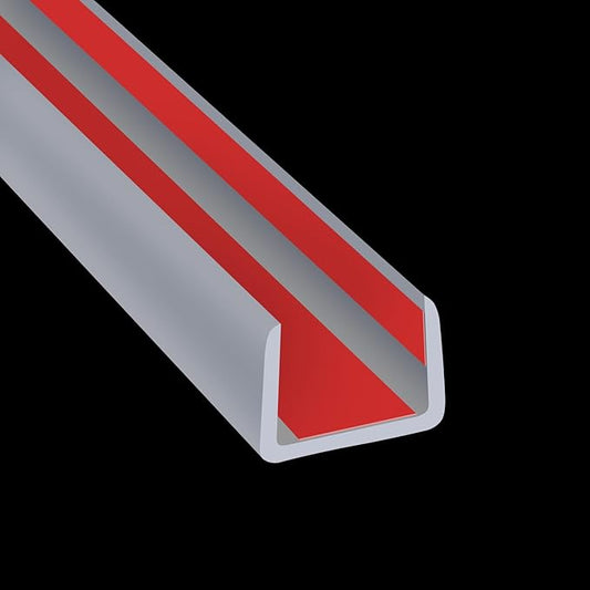 Rubber Edge Trim, Flexible Edge Banding, 1/2"(12mm) U Channel Furniture Edge Protector, Self Adhesive Edge Guards for Plywood, Wood, Glass Parts, 20Ft, Grey Color