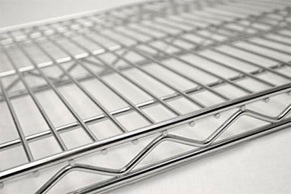 Omega 14" Deep x 72" Wide x 86" High 3 Tier Chrome Starter Shelving Unit