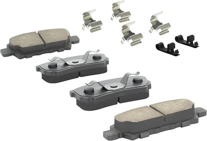 Premium Ceramic Rear Brake Pads (1001-1037C) Compatible with 2004-2017 Chrysler/Dodge/Jeep/Mitsubishi (200/Avenger/Caliber/Cirrus/Compass/Lancer/Outlander/Patriot/Sebring)