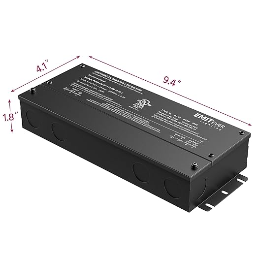 EMITEVER Dimmable Led Driver, 150W AC 110V-277V to DC 24V Transformer, 5-in-1 Dimming: ELV/MLV/TRIAC / 0-10V / 1-10V / 10V PWM/Potentiometer, Waterproof IP67 and UL Listed