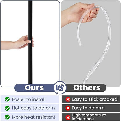 2PCS Wall Corner Protectors Guards - Self Adhesive Corner Protector & Corner Guards for Walls Edge Protection, Easy to Apply - No Tools Needed(Black, 35.4"x1.18")