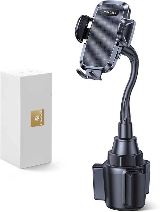 Miracase Cup Holder Phone Mount - Universal Gooseneck Adjustable Car Cell Phone Mount for iPhone, Samsung, Google and All 4.0-7.2 inches Smartphones