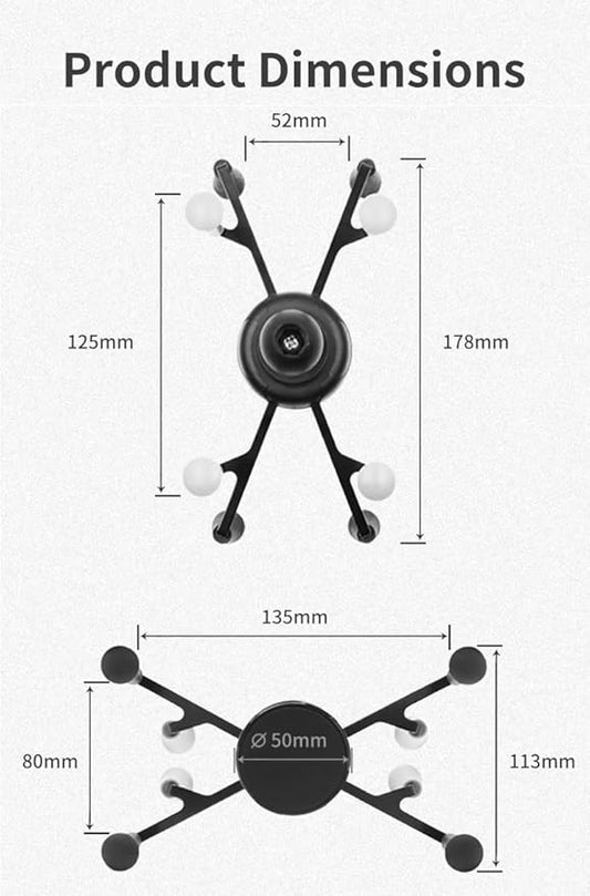 Strg Tablet Mount with U-Bolt Mount Base for Rails 0.5'' to 1.25'' in Diameter for 6" Tablets, Motorcycle Tablet Holder for Bike Motorcycle ATV/UTV and More Rails
