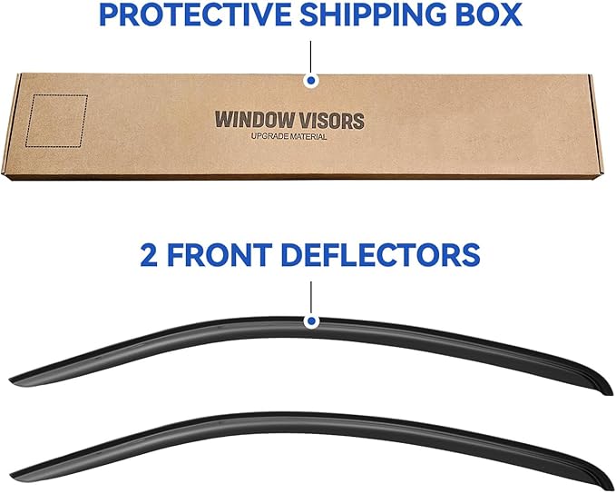 Window Visors Rain Guards Shield for 2005-2009 Ford Mustang, Out-Channel Window Vent Wind Deflectors Visors Shades for 05-09 Ford Mustang