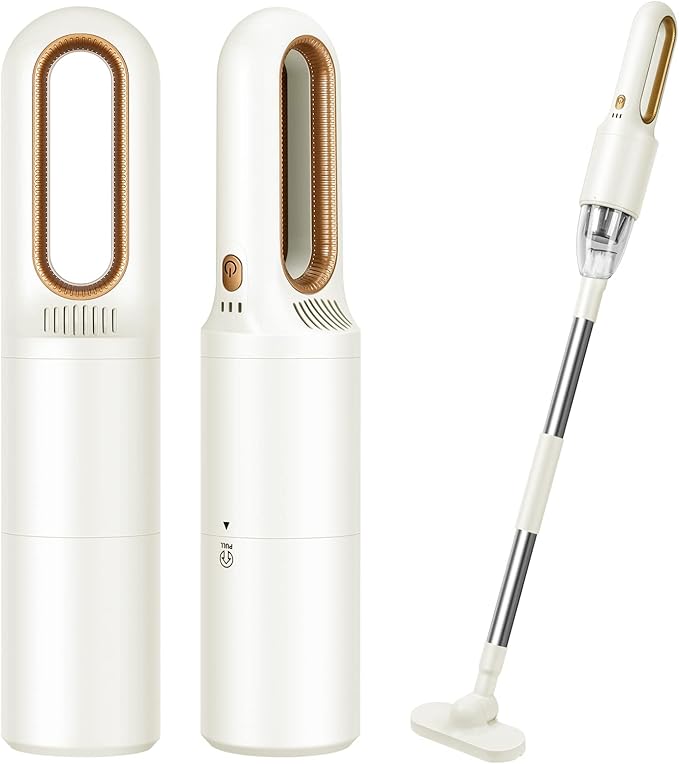 2-in-1 Mini Cordless Vacuum Cleaner, Handheld Vacuum Cleaner, USB Rechargeable Car Vacuum Portable, Quickly Dust Removal, for Hardwood Floor, Carpets, Pet Hair, Car, Office & Home Cleaning