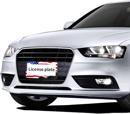 American Flag License Plate Frame American Flag License Plate Holder American Flag Eagle License Plate Frame Covers US Car Tag Frame Stainless Aluminum 2 Pack 2 Holes Decorative 2 Pcs Set for Men