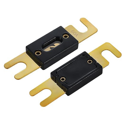 60A ANL Fuse 60 Amp Inline Blade Fuses 32V for Car Audio Inverter Automotive Stereo (Pack of 3 pcs)