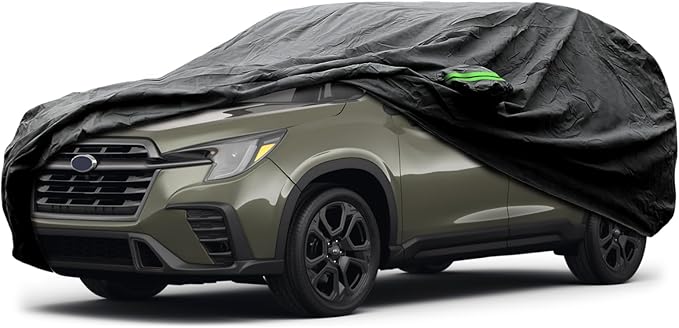 Proadsy 2025 Upgrade Car Cover Custom Fit for Subaru Ascent 2019-2025, Waterproof All Weather for Automobiles, Full Exterior Cover Rain Snow Sun Protector Indoor Outdoor Car Cover