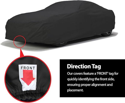 DaShield SoftTec Indoor Stretch Satin Car Cover for Hyundai Elantra 2021-2025 Sedan 4-Door Elastic Flexible High-end Luxury Dust-Proof Protection, Car Show, Underground Garage, Black