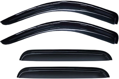 Wind Deflectors Compatible with 1998-2003 Durango 00-04 Dakota Crew Cab Smoke Rain Guards Window Visor 94119