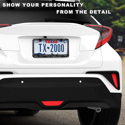 Topographic License Plate Frame-2 PCS Topography | Map | Exploration | Discovery License Plate Holder Cover Car Universal Accessories Aluminum Car Tag Frames Fits Standard US Vehicles Size