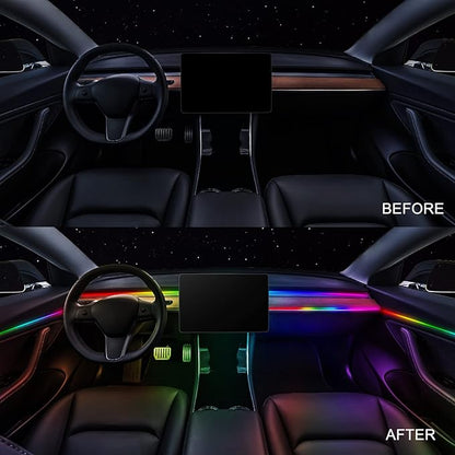 Dreamcolor Acrylic Interior Car LED Strip Light 14-inch, which fit for dreamcolor Main Controller Connects and sub-Controller kit (not Including), Not Applicable dreamcolor 5 in 1(Single Controller)