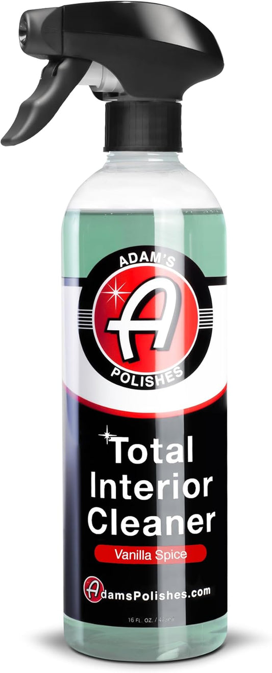 Adam's Polishes Total Interior Cleaner & Protectant, Quick Detailer & SiO2 Protection, Ceramic Infused, Anti-Static, OEM Finish, For Leather, Vinyl, Plastics, Glass & More