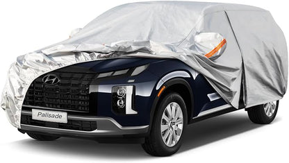 Kayme 6 Layers SUV Car Cover Custom Fit for Hyundai Palisade (2019-2025) Waterproof All Weather for Automobiles, Outdoor Full Cover Rain Sun UV Protection.Silver