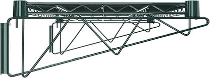 18" x 36" Green Epoxy Wire Wall Mount Shelf