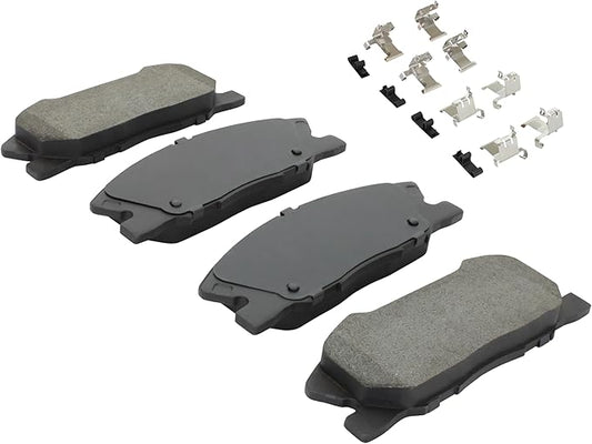 Premium Semi-Metallic Front Brake Pads (1001-1767M) Compatible with Chrysler 300 2017-2020, Dodge Challenger 2017-2022, Dodge Charger 2014-2023