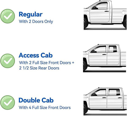 Window Visors Rain Guards for 1995-2004 Toyota Tacoma Regular Cab, Out-Channel Window Vent Wind Deflectors Visors Shades for 95-04 Tacoma Standard/Access Cab, 2PCS