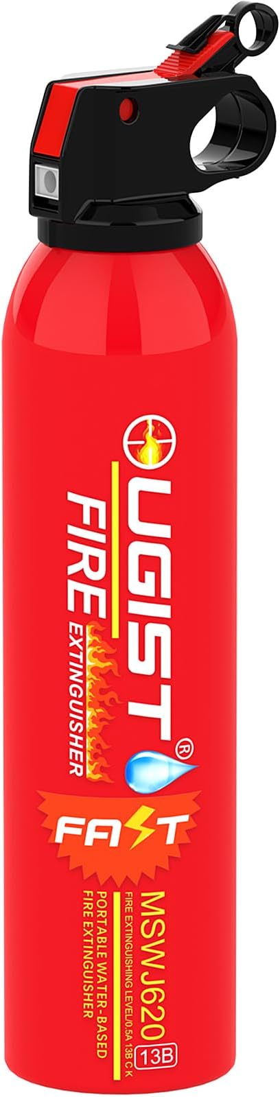 Small Portable Fire Extinguisher for Home and Kitchen, 21oz Each, 1-Pack, Water-Based Fire Extinguishers for Quick Emergency Response, Prevent Re-Ignition, Ideal for Vehicle and Camping, MSJ620