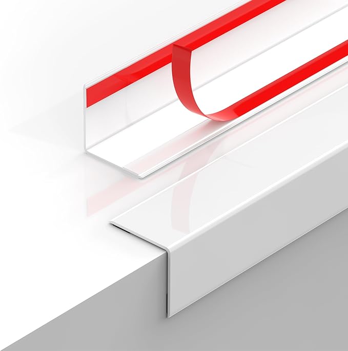 2PCS Wall Corner Protectors Guards - Self Adhesive Corner Protector & Corner Guards for Walls Edge Protection, Easy to Apply - No Tools Needed(Pure White, 31.5"x1.18")