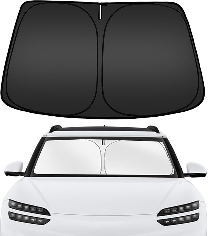ARISMOTOR Windshield Sun Shade for Genesis GV60 2023-2025, Custom Fit Foldable Front Window Sunshade Sun Visor Protector, Block UV Rays Keep Your Car Cooler