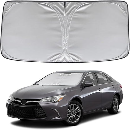 KAYZT Windshield Sun Shade for Toyota Camry 2012-2017 LE XLE Hybrid SE XSE Sedan Foldable Sunshade Front Window Custom Fit Accessories