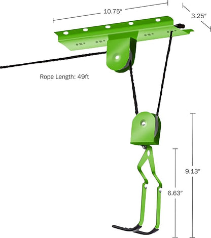 Bike Lane Products Bicycle Hoist 2-Pack Quality Garage Storage Bike Lift with 100 lb Capacity Even Works as Ladder Lift Premium Quality