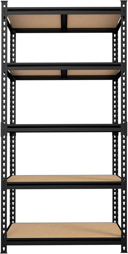 MUPATER 36" W x 18" D x 72" H Metal Storage Shelves, Heavy Duty Utility Shelf Racks, Garage Shelving Unit, 5 Tier Shelves and Adjustable Shelves for Kitchen Warehouse Garage