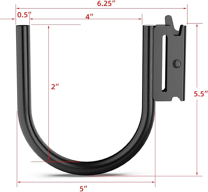 10PCS Heavy Duty E Track J Hooks，Large Steel 5" J Hook E Track Accessories for Enclosed Trailer,Workshop & Garage,Maximum Load 1400 Pounds(1/2" Diameter Solid Steel)