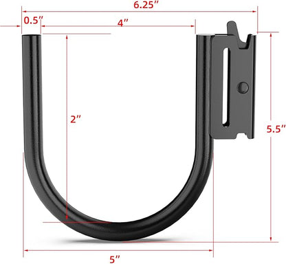 10PCS Heavy Duty E Track J Hooks，Large Steel 5" J Hook E Track Accessories for Enclosed Trailer,Workshop & Garage,Maximum Load 1400 Pounds(1/2" Diameter Solid Steel)