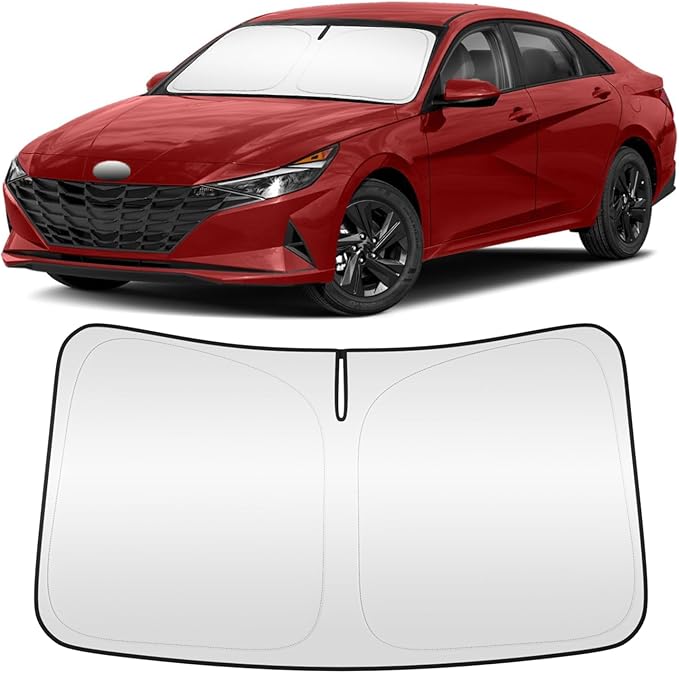 Windshield Sun Shade for hyund-ai Elantra 2021-2024 2025 Custom Fit Foldable Front Window Sunshade Sun Visor Protector Block UV Rays Keep Your Car Cooler