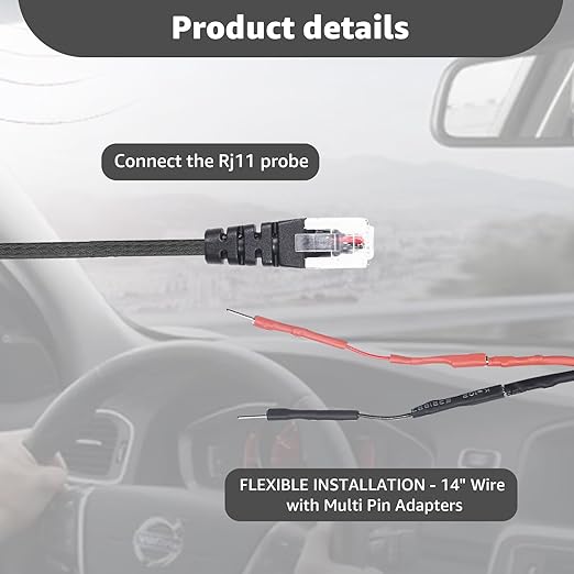 RJ11 Power Cord for Radar Detector,Replacement for Escort Radar 9500i,MAX360,Cobra,Radenso XP SP,for Uniden R1 R3 R4 R7 R8,Beltronics Vector RX65 STI,Valentine 1 Gen 1 Gen 2 etc.