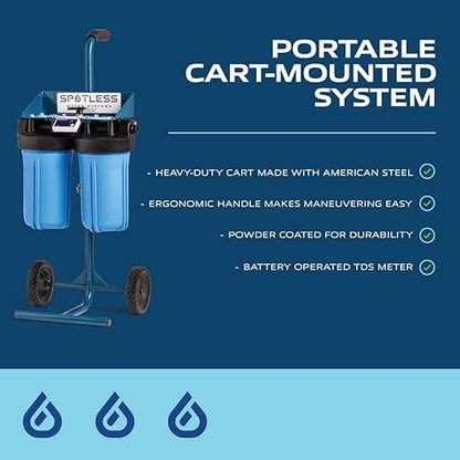 Spotless Water Systems - DIC-10B, W/Integrated Bypass | Simple Window, Solar Panel, RV & Car Wash System, Works for All Vehicles, Motorcycles, Bikes, Boats, Planes, Yachts, Towel Drying Eliminated