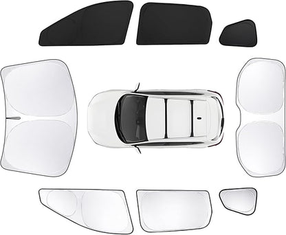 8pcs Car Window Shades for Nissan Rogue Sport(Not for Rogue) 2017-2024 Accessories,Windshield Side Rear Full Sunshade,Sun Visor UV Blocking, Privacy Protection for Camping Outdoor