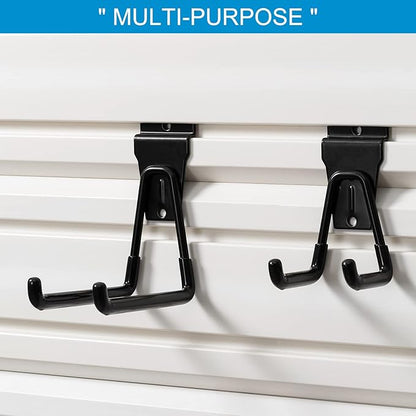 Slat Wall Hanging Hooks, Slatwall Accessories, Slatwall Hooks Assortment, Slat Wall Accessories, Heavy Duty Garage Slatwall Hooks and Hangers,16Pack(Black)