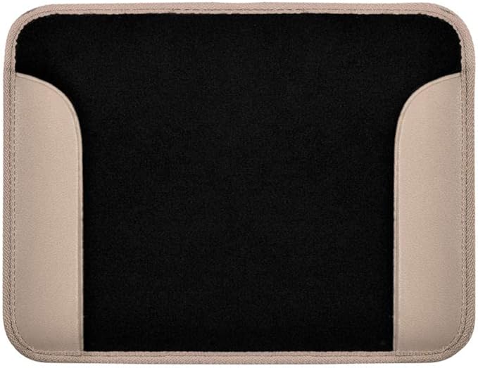 BDK carXS Fresh Two-Tone Carpet Floor Mats, Tribal Tattoo Design with Vinyl Trim for Car Sedan Truck SUV, Front & Rear Set of 4, Beige