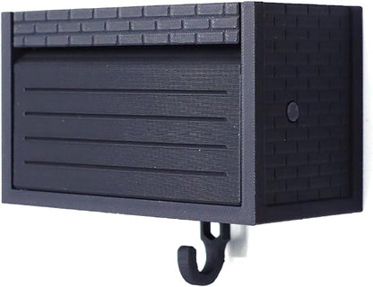 Wall-Mounted Car Display Key Holder, Decorative Garage Model Design, Multiple Colors（No Car） (Brick-Black（No Car）)